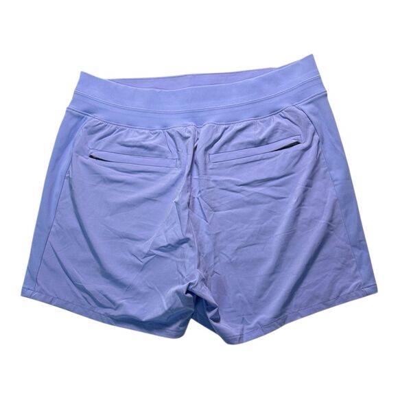 ATHLETA Brooklyn Shorts Size 8 Periwinkle Lightweight Stretch Pockets 4” Inseam - Picture 3 of 10